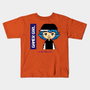 8-Bit Gamer Girl for Life Kids T-Shirt